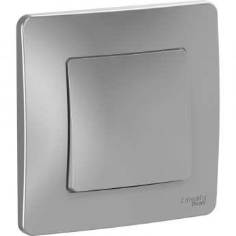 1-клавишный переключатель SCHNEIDER ELECTRIC BLANCA (cх.6), 10А, 250B, АЛЮМИНИЙ