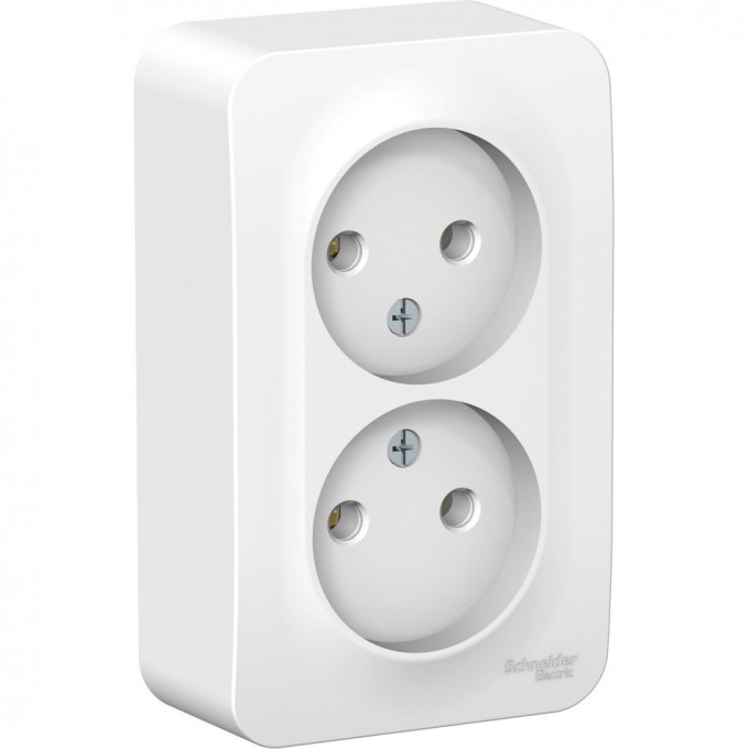 Розетка двойная SCHNEIDER ELECTRIC BLANCA без заземления, без шторок, 16А, 250В, белый BLNRA000201