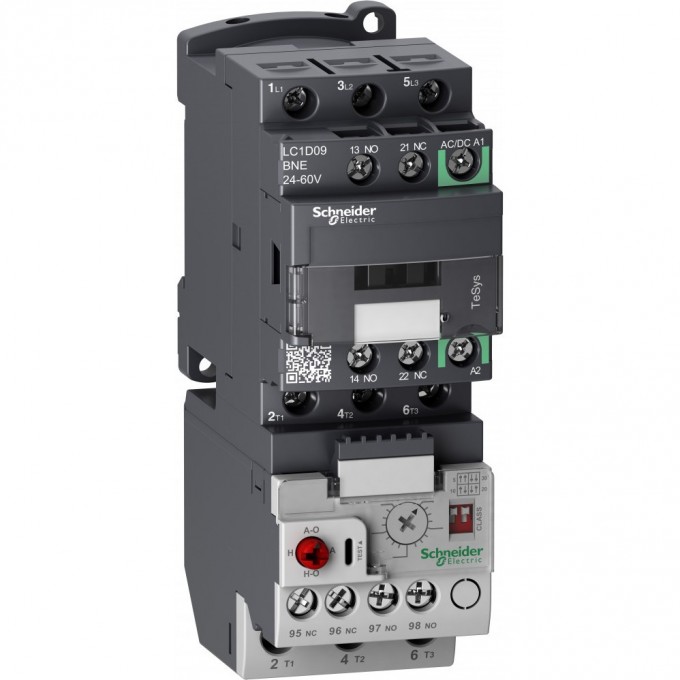 Контактор SCHNEIDER ELECTRIC TESYS D 3P,18A,НО+НЗ, с универсальной катушкой управления 100-250BAC/DC LC1D18KUE